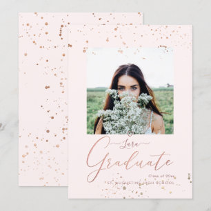 Anúncio PixDezines Blush Rosa Caligrafia Graduação