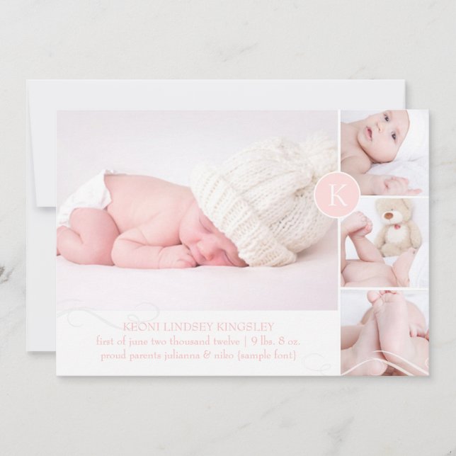 Anúncio PixDezines faz sotaque cor/anúncio de nascimento (Frente)