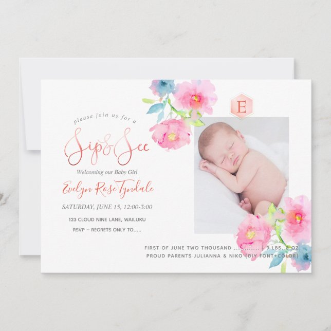 Anúncio PixDezines SIP+SEE, FLORES AQUARELADAS (Frente)