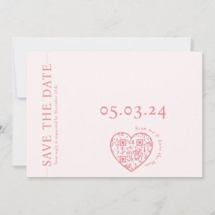 Anúncio Placa plana com forma de coração Código QR