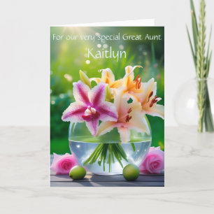 Anúncio Placa Poem de Aniversário do Buquê de tia do Excel