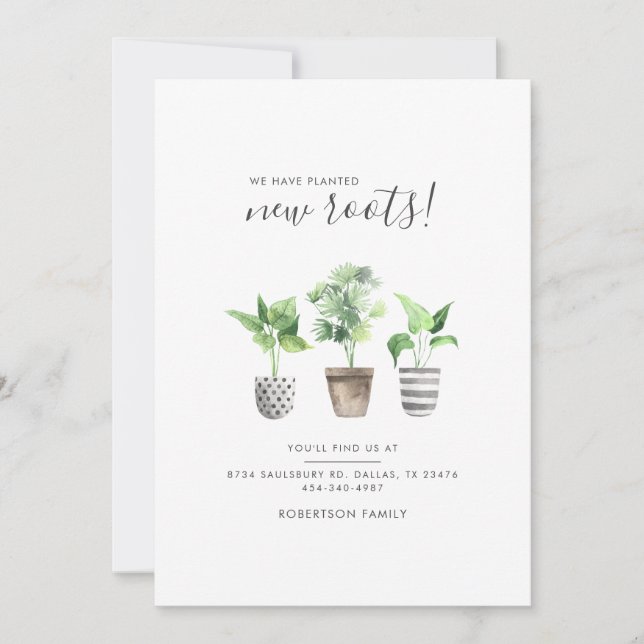 Anúncio Plantas em Vasos Boho Script Botânico Móvel (Frente)