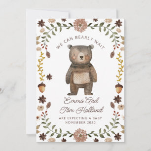 Anúncio Podemos Aguardar Aquarela Bear Gravidez