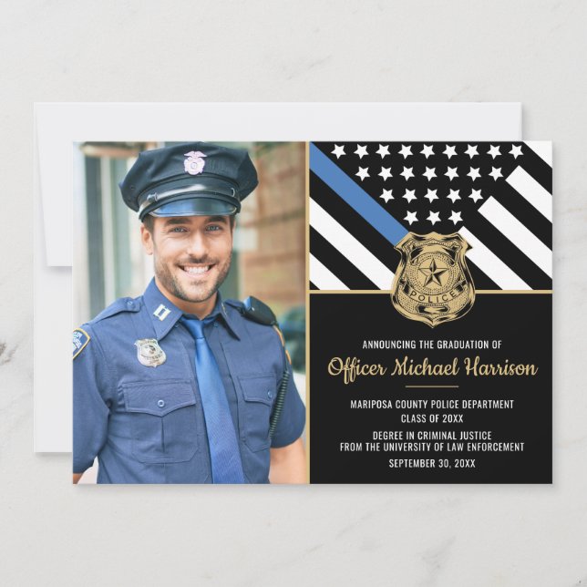 Anúncio Polícia de Sinalizador da Linha Azul de Graduação  (Frente)