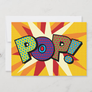 Anúncio POP Bolha de Fala Divertida Mensagem Retro
