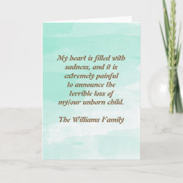 Anúncio Pregnancy Loss Announcement