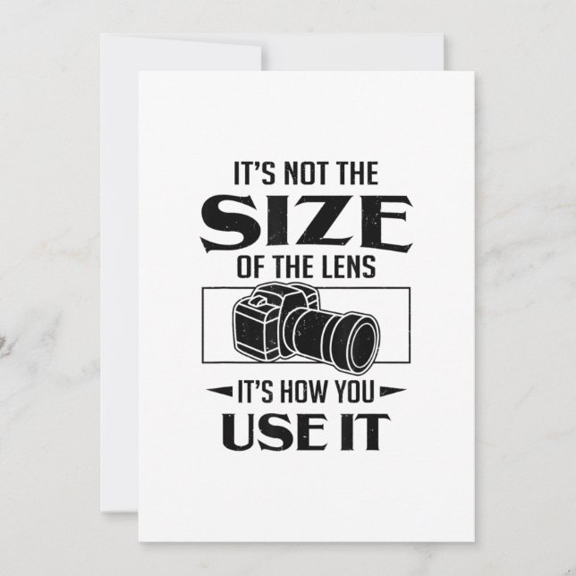 Anúncio Presente Para Fotógrafo Não É O Tamanho Da Lente (Frente)