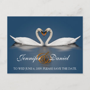 Anúncio Presentes de cartão postal Cisnes de amor