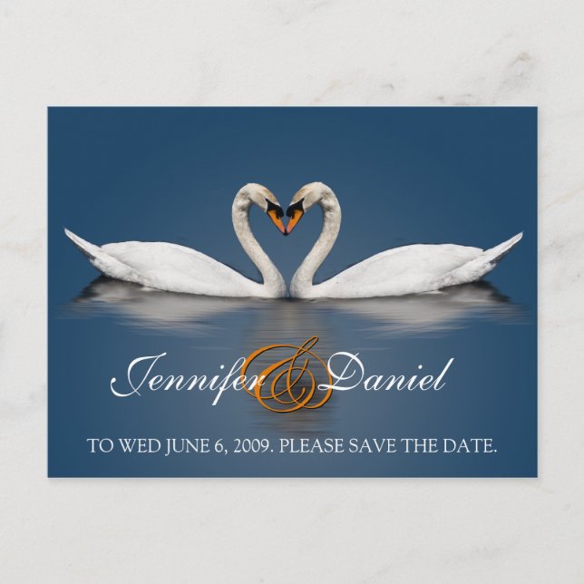 Anúncio Presentes de cartão postal Cisnes de amor (Frente)
