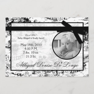 anúncio preto do nascimento da foto do tecido de