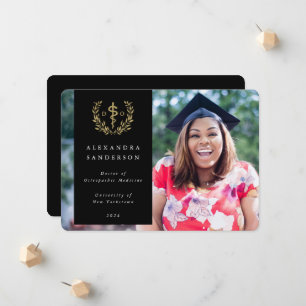 Anúncio Preto + Dourado Doutor em Medicina Osteopática Fot