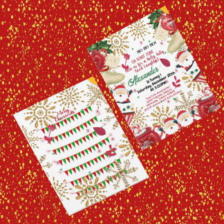 Anúncio Primeiro aniversario de Natal Dourado com Floco de