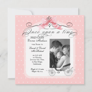 Anúncio Princesa Carruagem Rosa Fita Arco Foto Bebê