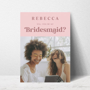 Anúncio Proposta Bridesmaid do Script Retroativo - Cor-de-
