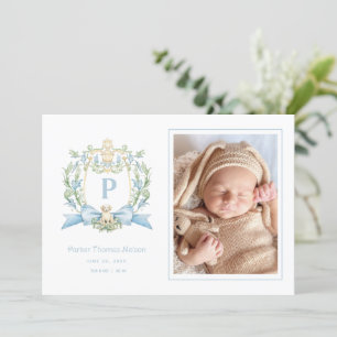 Anúncio Puppy Blue Ribbon Crest   Baby Boy