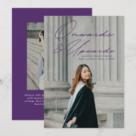 Anúncio Púrpura para frente e para cima 2 Graduação de fot