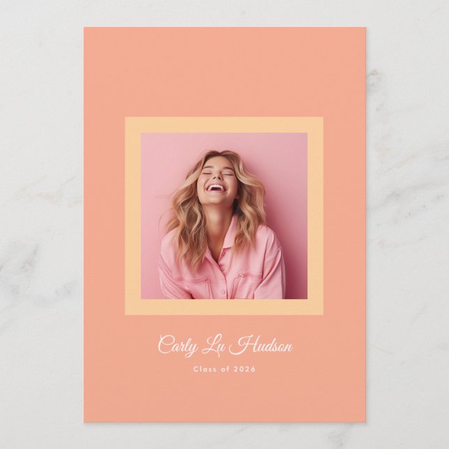 Anúncio Quadro de Graduação Minimalista de Pastel Simples  (Frente)