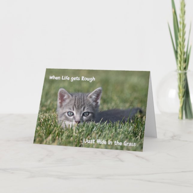 Anúncio Quando a vida se torna dura, notecard (Frente)