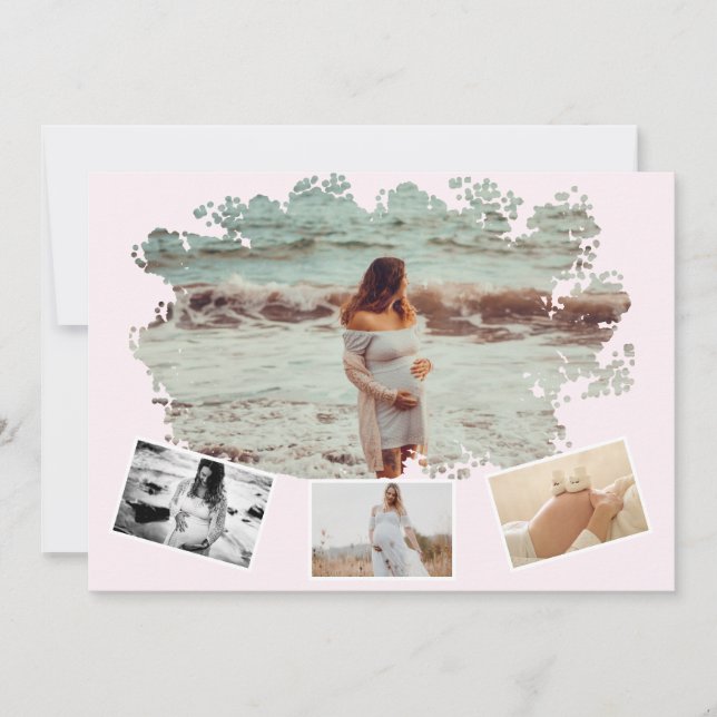 Anúncio Quatro Fotos Colagem Mãe Simples A Gravidez (Frente)