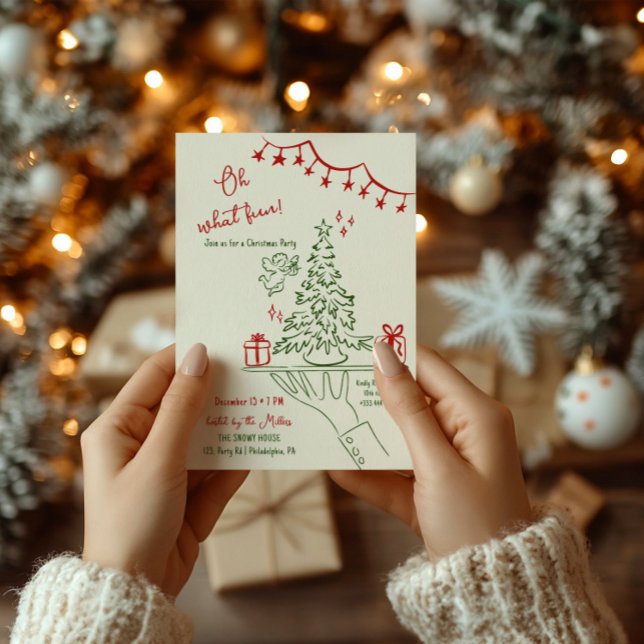 Anúncio Que divertida mão do Cocktail de Natal (Criador carregado)