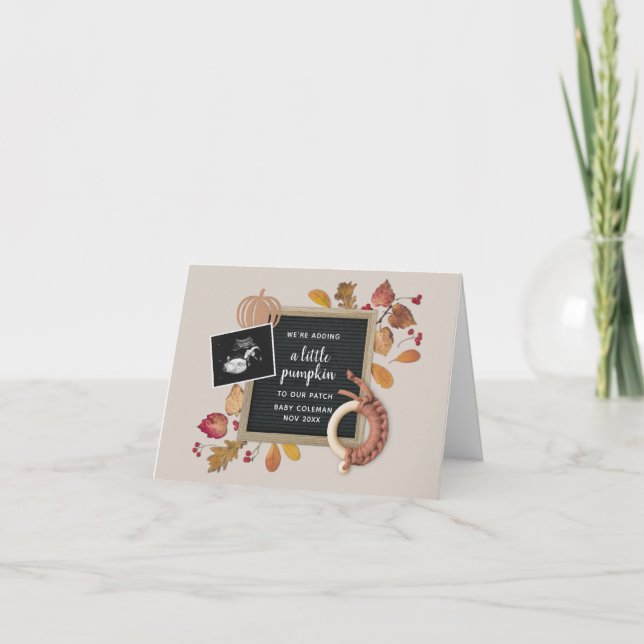 Anúncio Queda Ação de Graças Pumpkin Bebê Gravidez Nascime (Frente)