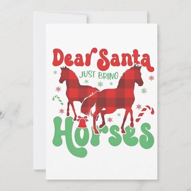Anúncio Querido Papai Noel Traga Apenas os Cavalos Natal D (Frente)