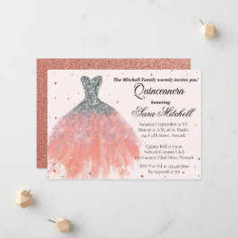 Anúncio Quinceanera Invitation, Birthday Invite for sweet