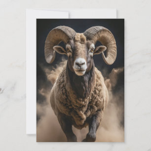 Anúncio Ram Wild Animal Elegante Dramático Retrato de Névo