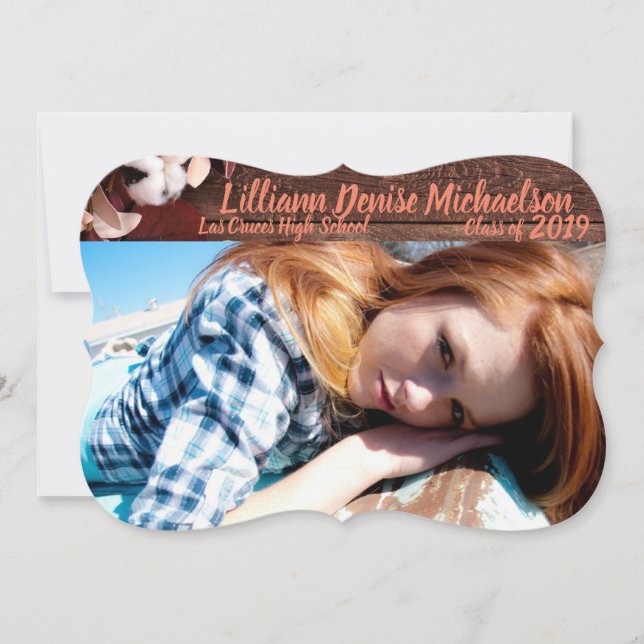 Anúncio Ramificação de Algodão do Mais velho 5x7 na Madeir (Frente)