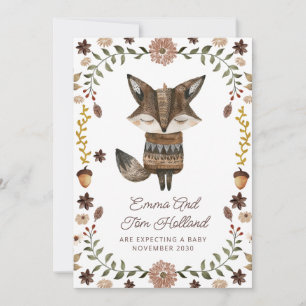 Anúncio Rapariga esperta em aquarela de raposa grávida