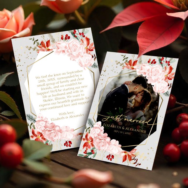 Anúncio recem casados | Foto personalizada do Casamento no (Criador carregado)