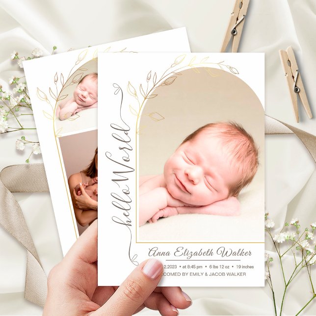 Anúncio Recém-Nascido Apresentando Nascença De Menina 5 Fo (Criador carregado)