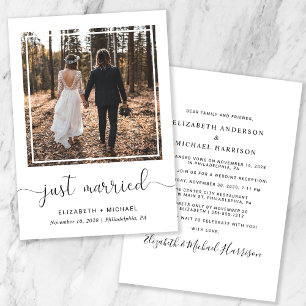 Anúncio Recentemente Casados Foto da Recepção de Casamento