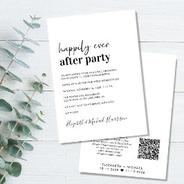 Anúncio Recepção de casamento mínima moderna de código QR