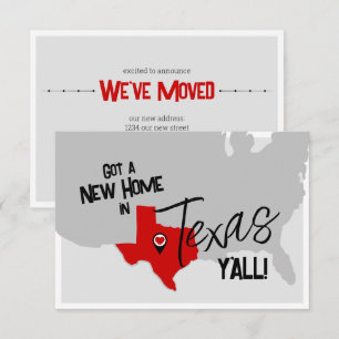 Anúncio Red New Home no Texas Y'all Moving