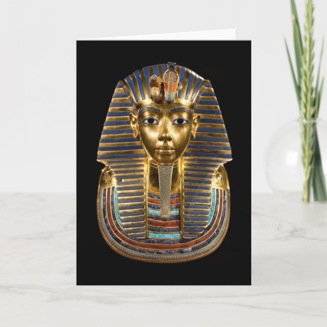 Anúncio Rei Tutankhamun, Máscara Dourada, Faraó Egípcio (Frente)