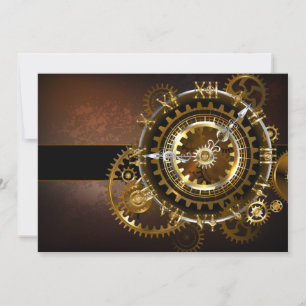 Anúncio Relógio steampunk com engrenagens antigas