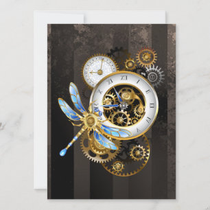 Anúncio Relógio Steampunk com Libélula Mecânica