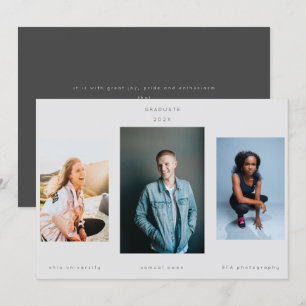 Anúncio Retrato do Minimalismo Três Cinzas Universitárias 