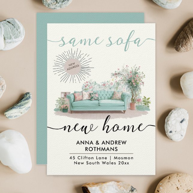 Anúncio Retro Diverso Mesmo Sofá Nova Aquarela Plana Casa (Criador carregado)