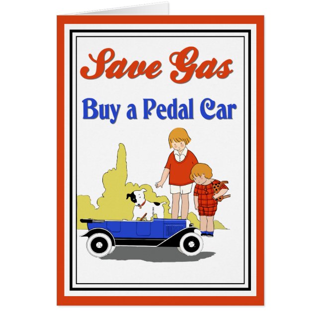 Anúncio retro do carro do pedal de gás das (Frente)