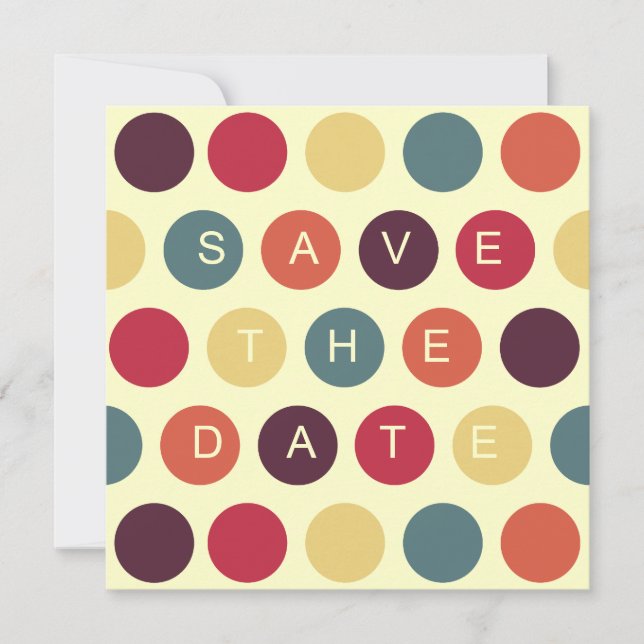 Anúncio Retro Dots - Salve a Data (Frente)