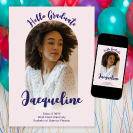 Anúncio Retro Olá Graduado 2025 Arco de Roteiro Roxo Foto