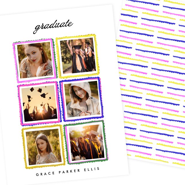 Anúncio Retro Photo Collage Frames Graduation High School (Criador carregado)