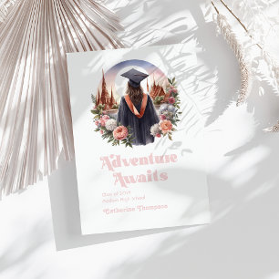 Anúncio Retro Vintage Adventure Aguarda Foto de Graduação