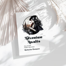 Retro Vintage Adventure Aguarda Foto de Graduação