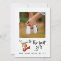 Retro Vintage Reindeer Christmas Baby Esperando