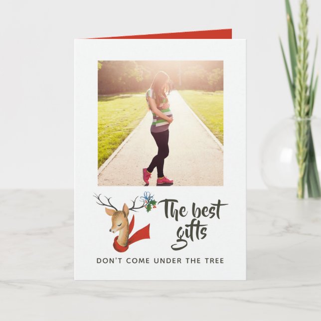 Anúncio Retro Vintage Reindeer Christmas Baby Esperando (Frente)