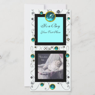 Anúncio RICO NADA BABY BOY MONOGRAM, branco aquamarino