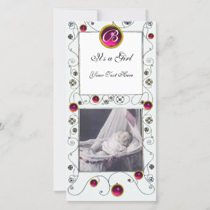 Anúncio RICO NADAR BABY GIRL MONOGRAMA, branco rubi